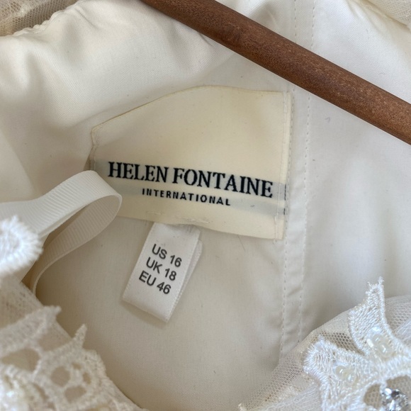Helen Fontaine Ivory Mother Of The Bride Dresses A-line Half Sleeves Chiffon - Picture 3 of 16